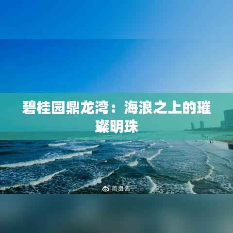 碧桂园鼎龙湾:海浪之上的璀璨明珠