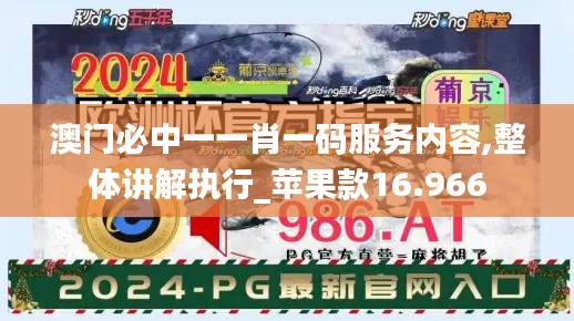 澳门必中一一肖一码服务内容,整体讲解执行_苹果款16.966
