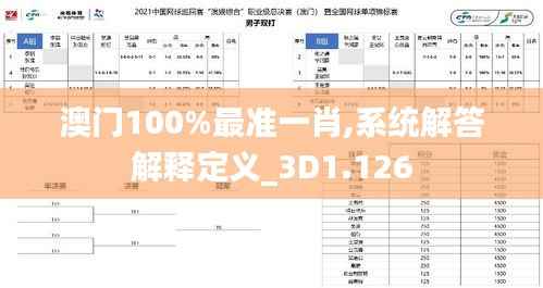 澳门100%最准一肖,系统解答解释定义_3D1.126