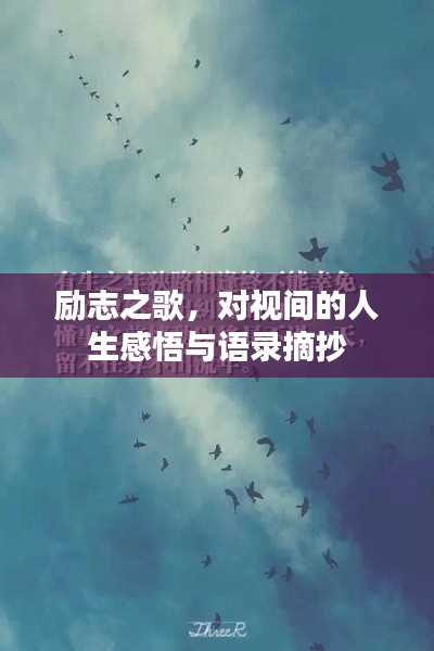 励志之歌,对视间的人生感悟与语录摘抄