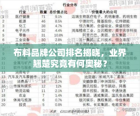 布料品牌公司排名揭晓,业界翘楚究竟有何奥秘?