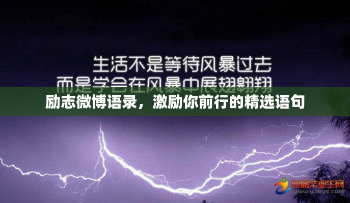励志微博语录,激励你前行的精选语句